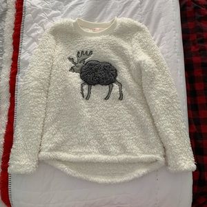 NWOT Fleece / Sherpa Crew Neck Sweater / Sweatshirt Size XS